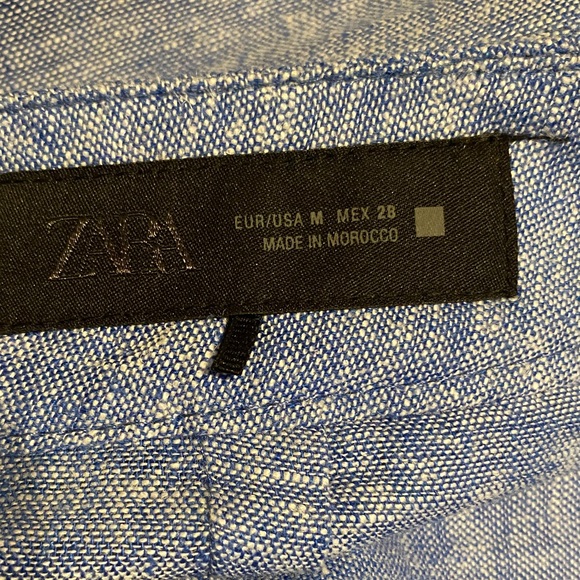 Zara Sky Blue Linen blend trousers - Picture 13 of 14